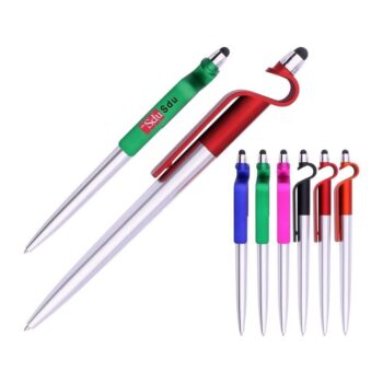 Hot selling twist action cheap stylus pen phone holder pen multifunction pen with customized logo