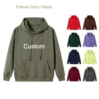 300gsm french terry custom sublimation luxury designer hoodie sweatshirt puff print unisex blank cotton men's hoodies
