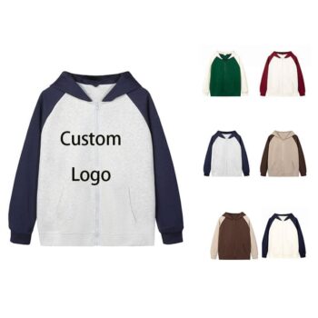 Custom casual unisex pullover terry fleece patchwork hoodie men heavyweight zip up hoodies