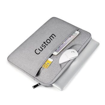 Factory custom multi pockets large capacity durable waterproof portable fabric strong two zipper business laptop tote bag