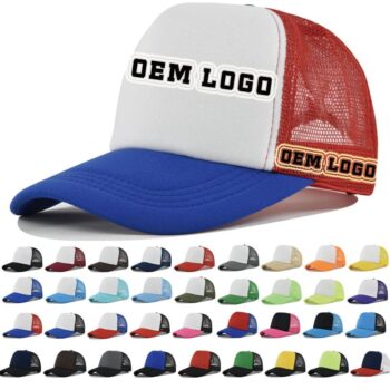 Wholesale high quality 5 panel neon colors 3d embroidery logo foam mesh baseball caps snapback custom trucker hat