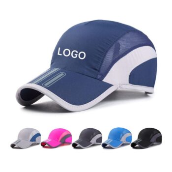 Breathable quick dry sun protection sports caps laser cut hole perforated golf cycling hats custom blank running baseball cap