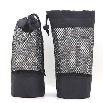Custom wholesale large black nylon mesh bags oem odm drawstring bags yoga mat massager beach game packaging mesh bag