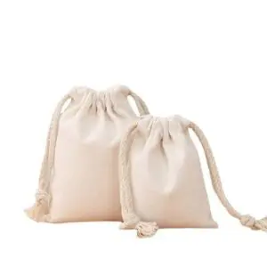 Customized canvas drawstring bag canvas drawstring backpack promotion canvas drawstring gift bag