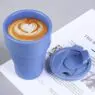 New ideas 375ml colorful portable silicone folding telescopic collapsible coffee cup travel folding silicone water coffee cup