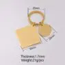 Customized logo stainless steel square keychain stainless steel round keychain diy 304 stainless steel keychain