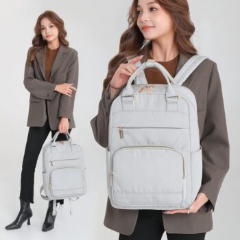 Custom logo large capacity waterproof backpack office computer bag fit 14inch laptop backpack