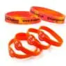 Custom debossed print qr code rubber wristbands silicone bracelet