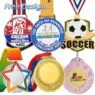 Custom logo running marathon soccer 3d award medal for sports events