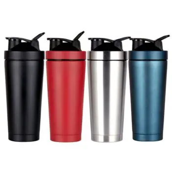 Wholesale 500 ml 750 ml stainless steel shaker bottle gym sport protein metal shaker water bottle