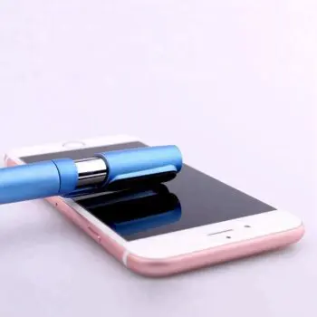 5 in 1 multiuse ball pen stylus pen highlighter pen with phone holder and screen cleaner with logo printed