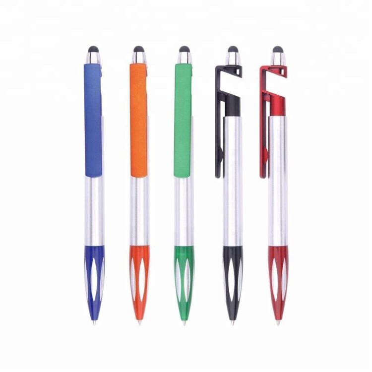Wholesale phone stand ballpoint pen touch screen point 3 in 1 promotional advertising ball pens