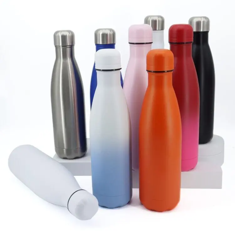 Stainless steel water bottle insulated drinking travel sports water bottle thermos metal bottle