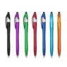 Oem simple stationery plastic metallic color stylus javelin ball pen for promotion gift personalized ballpoint pen