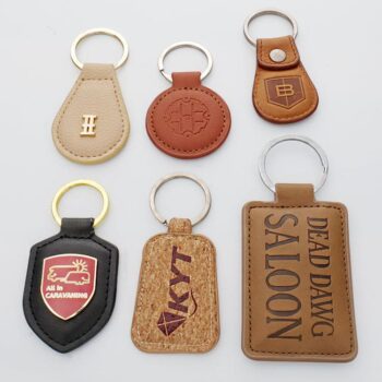 Custom logo buckle key holder metal genuine leather keychain gift key chains