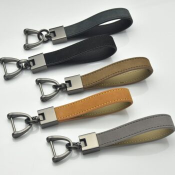 Car key holder key rings keychain hand leather horseshoe buckle keychain car keyring gift auto accessory for men car key chains