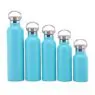 Colorful oem stainless steel drinking bottle thermal vacuum flask tea thermos water bottles with bamboo lid