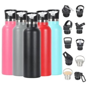 Custom stainless steel water bottle 12oz 17oz 20oz 25oz 34oz termos sports bpa free water bottles with crown lid