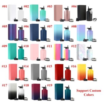 Hot sale factory custom logo large capacity flask water bottle outdoor sport stainless steel thermos 64 oz water bottle