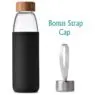 Sublimation borosilicate glass water bottle with bamboo lid with logo