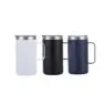 New design long vacuum cup for beer coffee icy cold stainless steel double wall thermal coffee mug with lids metal vacuum mugs