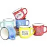 Custom vintage retro camping mug china tumbler cup ceramic classic enamel coffee enamel mug