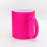 Custom branded 11 oz. neon mug with c-handle printed with your logo