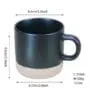 Custom high quality nordic cup elegant matte black clay ceramic coffee mug