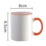 Two-tone mug ceramic cups 11oz c-handle solid color inside coffee mugs for sublimation printing