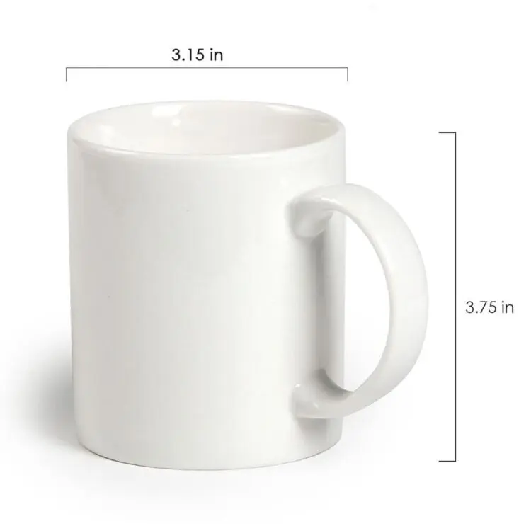 Wholesale custom logo 11oz white sublimation coffee cup sublimation blank ceramic mugs