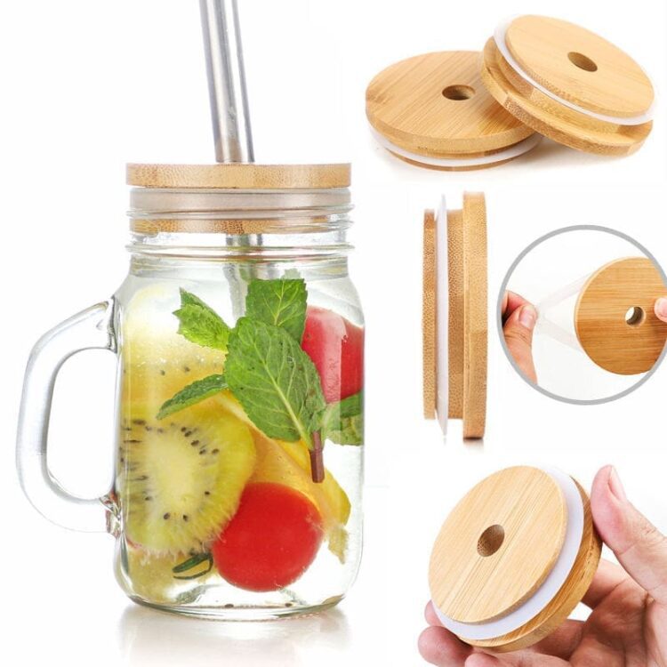 Amazons hot sell customize logo glass tumbler boba cup with bamboo lid and straws glass beer can glass iced coffee glasses mugs