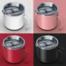 Double-wall 18/8 stainless-steel customize coffee mug tumbler with comfortable handle insulated coffee tea mugs cup customizable