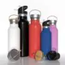 Customized 3 lids free sample water bottles double wall vacuum insulated stainless steel tumbler with logo