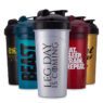 Customized shaker water bottle blender shaker bottle custom gym protein bottles print logo sport plastic bpa free promotion