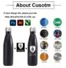 Factory custom logo sport drink bottle 500ml 750ml stainless steel water bottles vacuum insulated cola bottle bpa free