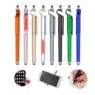 Custom logo plastic multi function mobile phone holder active stylus ball pen for touch screen with gel ink