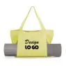 Custom women's cotton canvas yoga mat tote shopping gift travel beach gym fitness duffle towel shoulder shopper grocery bags