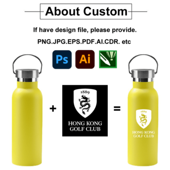 Custom logo sport double wall vacuum cup wide mouth insulated thermos flask portable metal stainless steel thermal water bottle