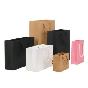 Custom high quality luxury paper bag boutique retail clothing packaging shopping gift bag kraft paper bag with logo