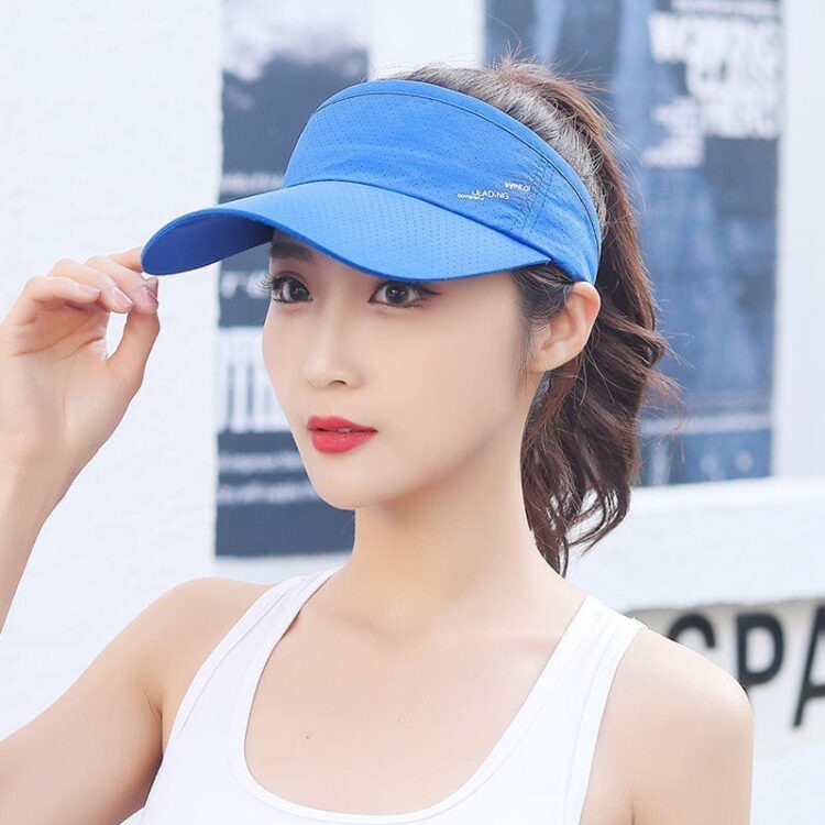 Wholesale summer sunvisor gorro viceras large brim visor outdoor quick dry fit plus brim sun sport visor hat