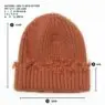 105g wholesale custom logo stylish solid blank gorro punto knitted hole bonnet tricot distress knit beanie hat