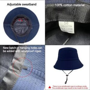 Custom logo embroidery golf cotton unisex outdoor flat top wide brim fisherman cap wholesale designer bucket hats