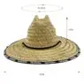 Wholesale summer spring outdoor men's women flower lifeguard sun-proof big brim straw beach hats with custom logo