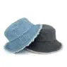 Vintage denim bucket hat manufacturer jeans distressed bucket hats