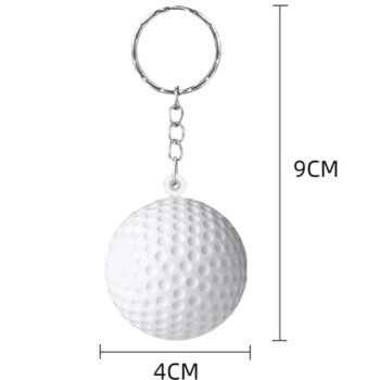 Hot selling small golf ball keychain customized metal 3d eva keychain