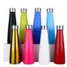 Custom logo 304 stainless steel double wall thermos cup sports water bottle pyramid triangle vacuum cup drink cup