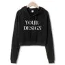 Cotton french hoodie streetwear thick fleece undefined drop shoulder plain blank custom women hoodies