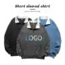 Thin wool circle fabric hoodie custom logo fashion couple hoodie half zipper design customized logo streetwear fashion style