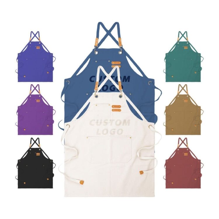 Good quality painting masonic custom pvc salon blank aprons with logo custom in cotton