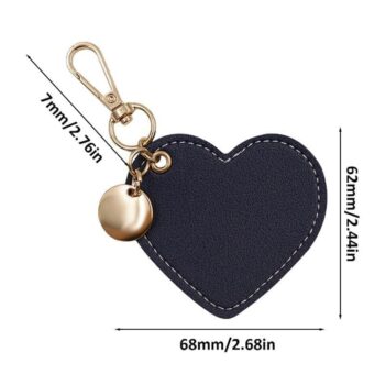 Heart keychain valentine's day birthday gift creative fashion backpack pendant pu leather key chains keyring accessories gift